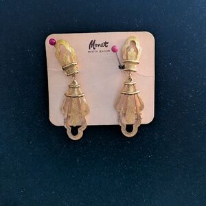 Monet Gold Vintage-Inspired Earrings